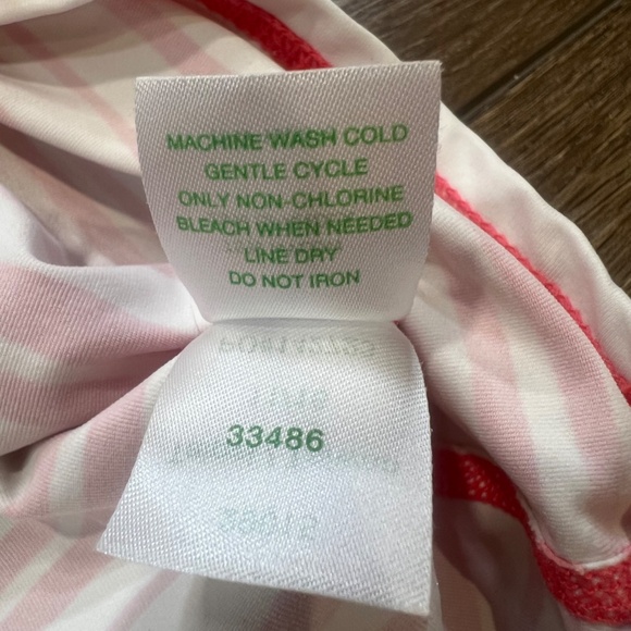 Garnet Hill Kids Girls Swim Rashguard Top, Striped, Size 12 - Picture 5 of 8